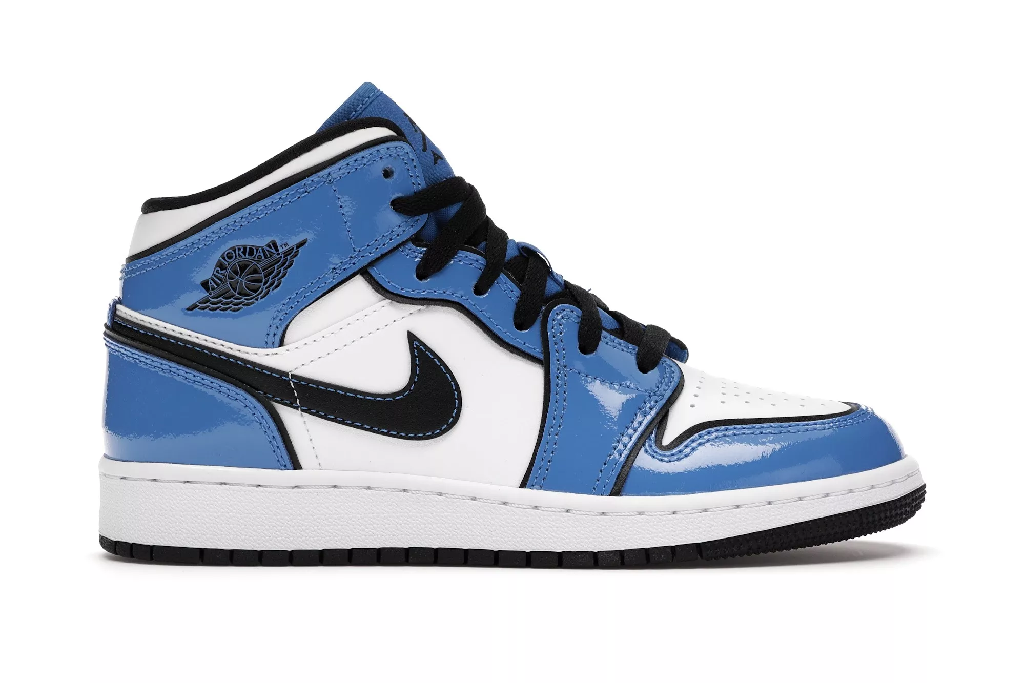 Фото № 1 с приближением к товару «‎Jordan 1 Mid Signal Blue »