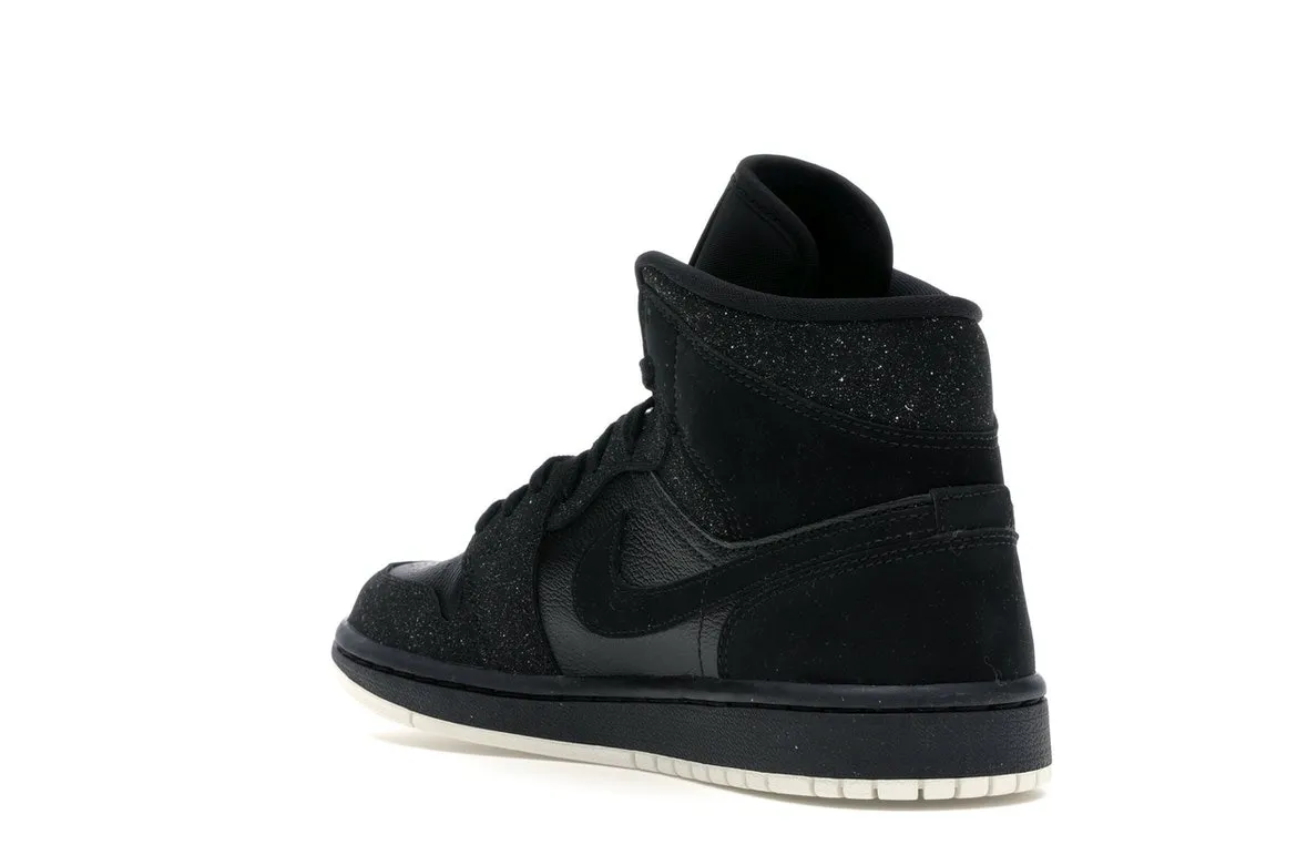 Фото № 6 с приближением к товару «‎Jordan 1 Mid Glitter Black »