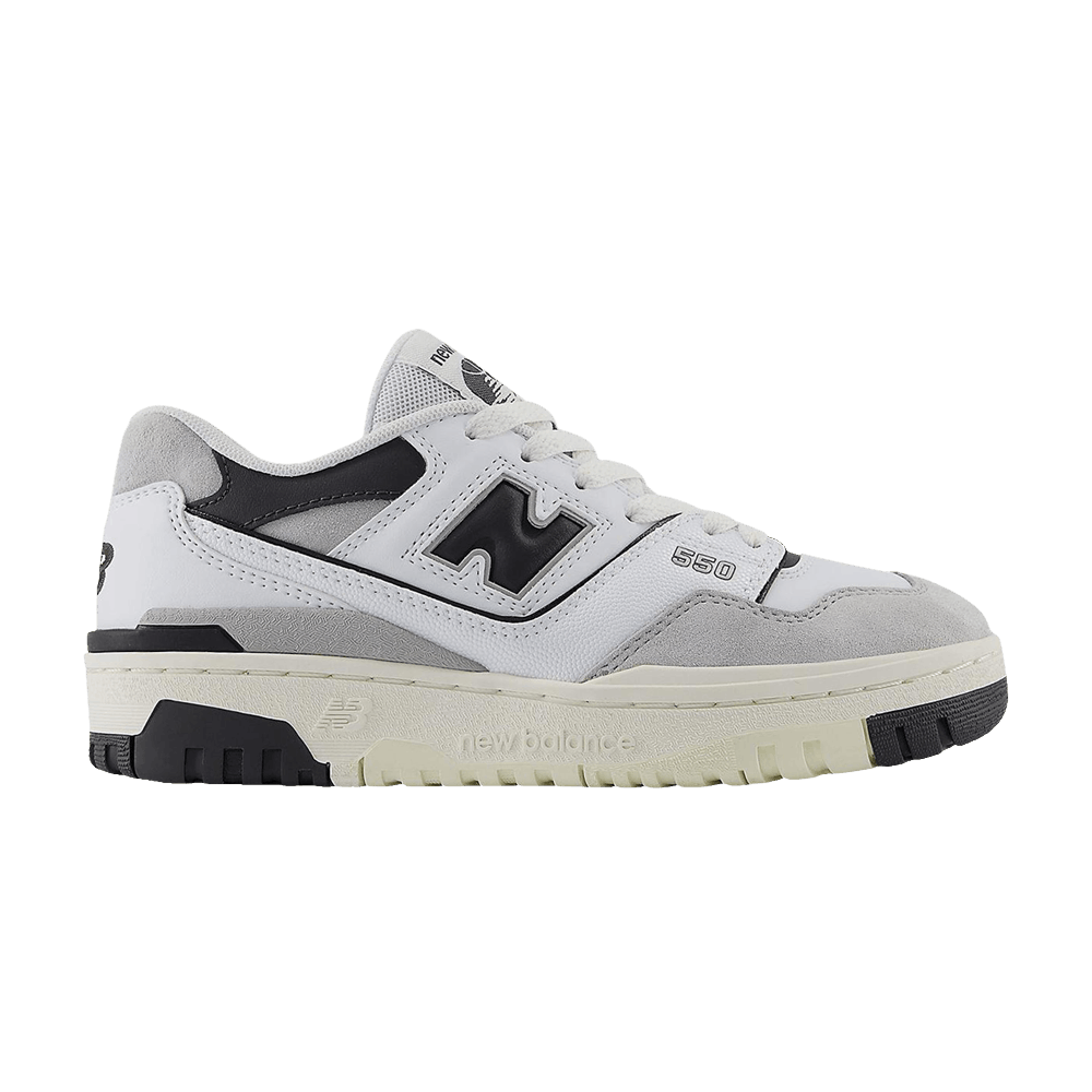 New Balance 550 Big Kid White Black Cement
