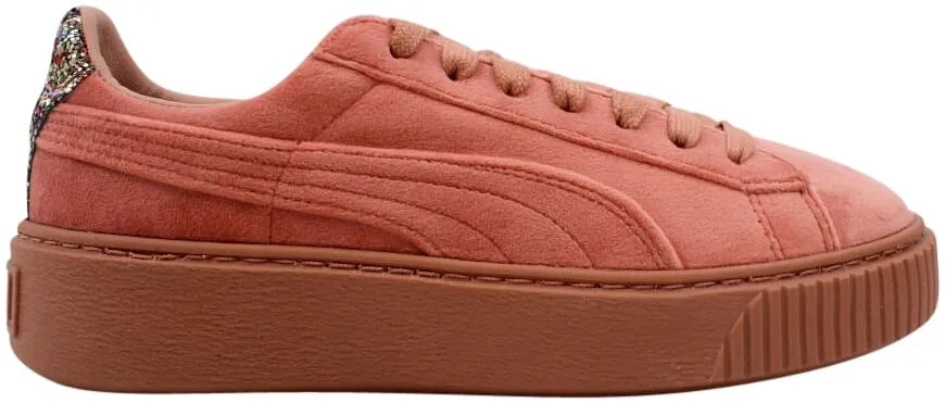 Фото № 1 с приближением к товару «‎Puma Platform Velvet Crushed Gem Cameo Brown  »