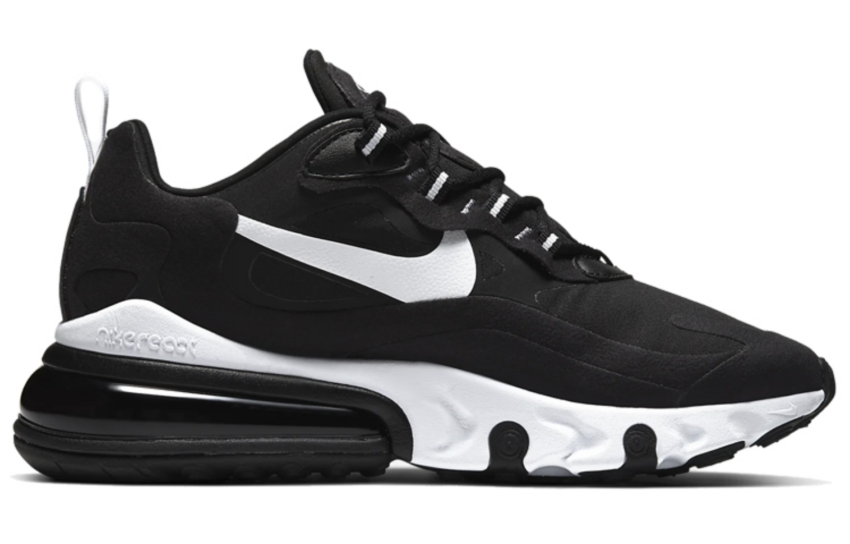 Фото № 2 с приближением к товару «‎Nike Wmns Air Max 270 React 'Black White'»