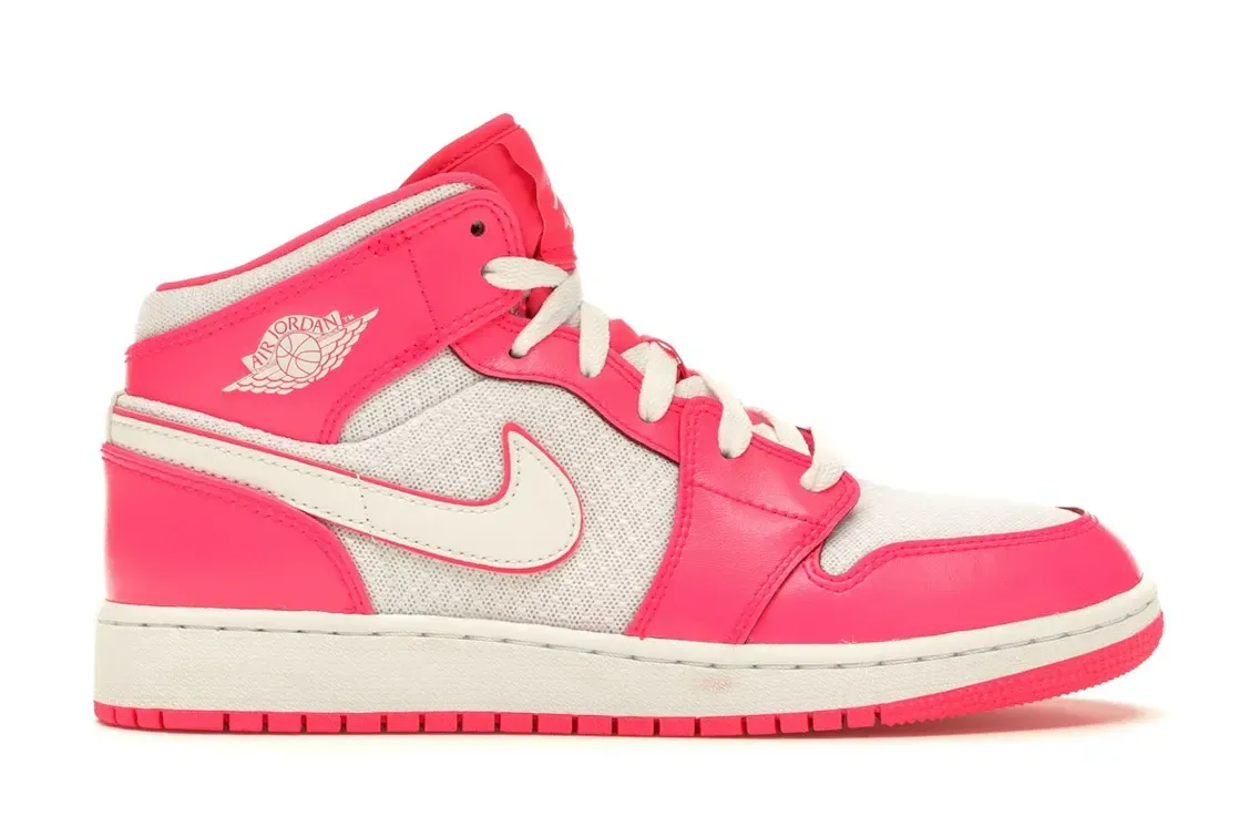 Фото № 1 с приближением к товару «‎Jordan 1 Mid Hyper Pink White »