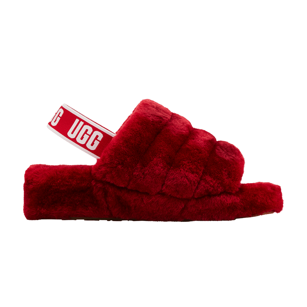 UGG Women's Fluff Yeah Slide Ribbon Red