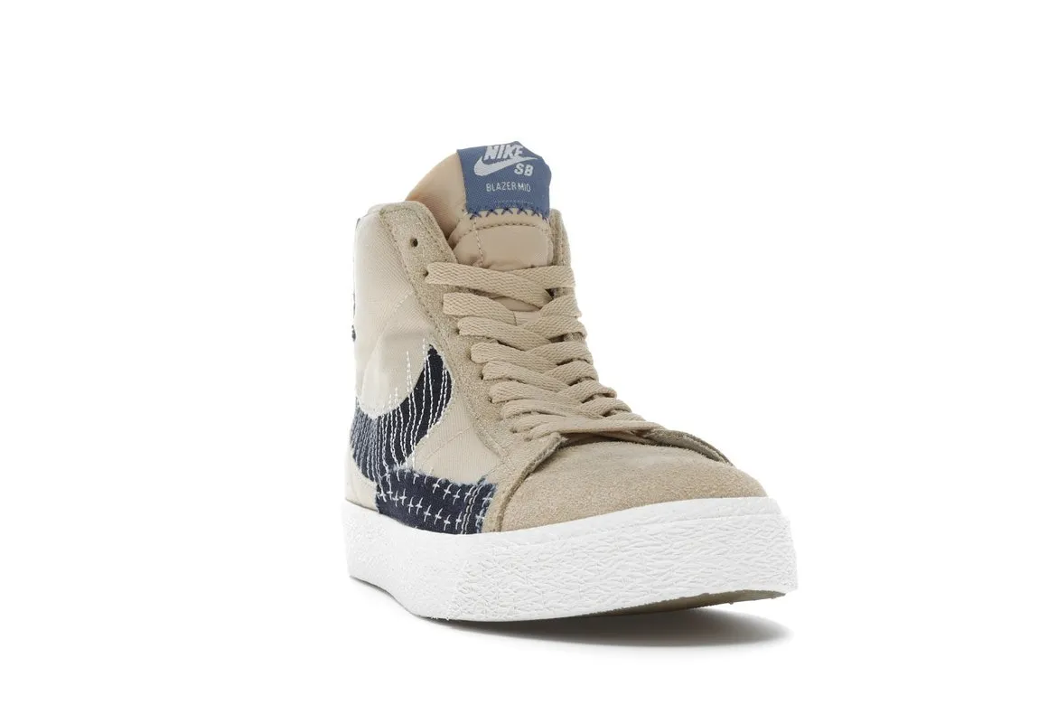 Фото № 4 с приближением к товару «‎Nike SB Zoom Blazer Mid Sashiko Sesame»