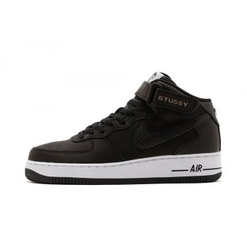 Фото № 1 с приближением к товару «‎Stussy Nike Air Force 1 Mid "BlackBlack"»