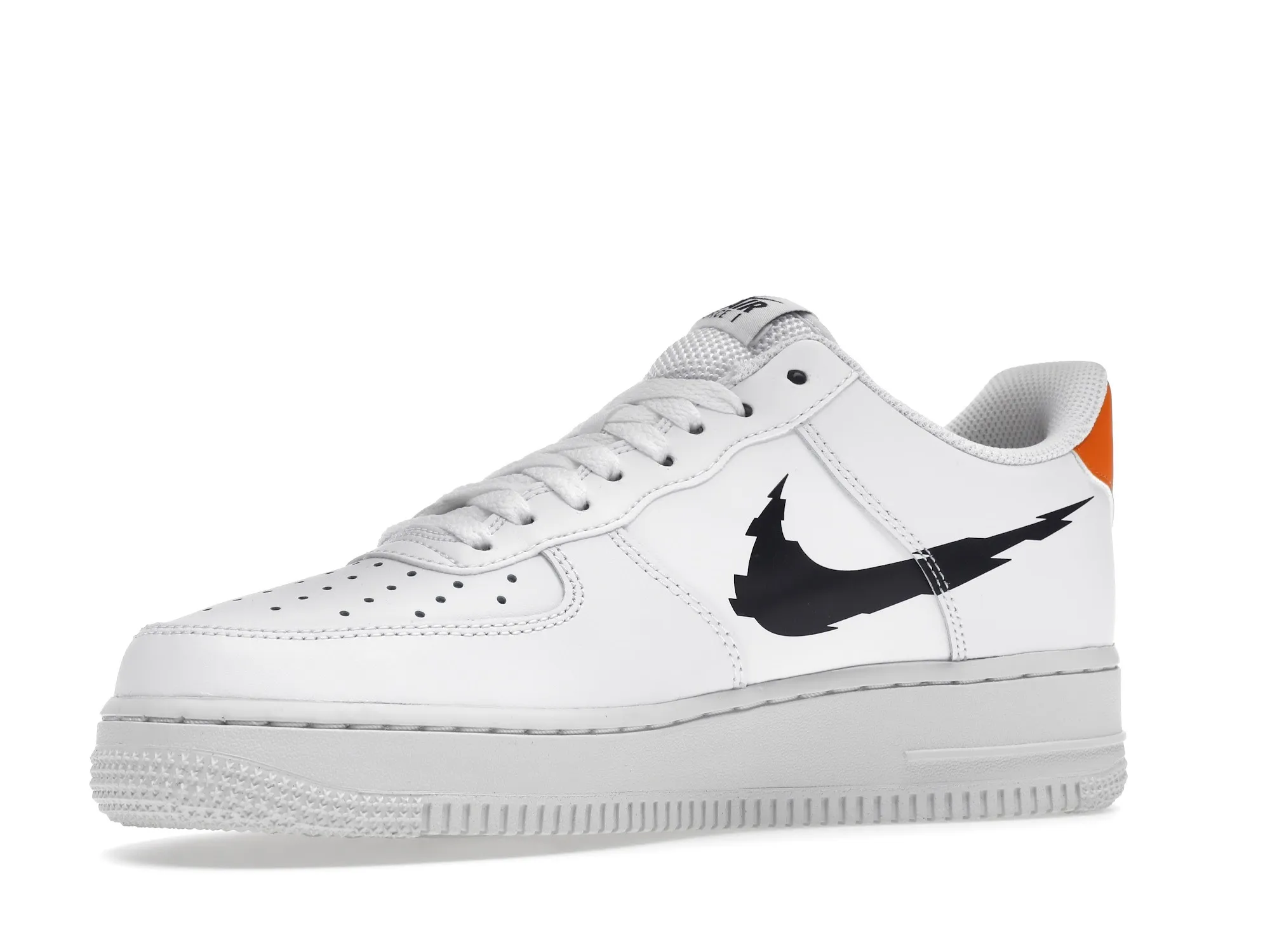 Фото № 2 с приближением к товару «‎Nike Air Force 1 Low 07 Glitch Swoosh White Orange»