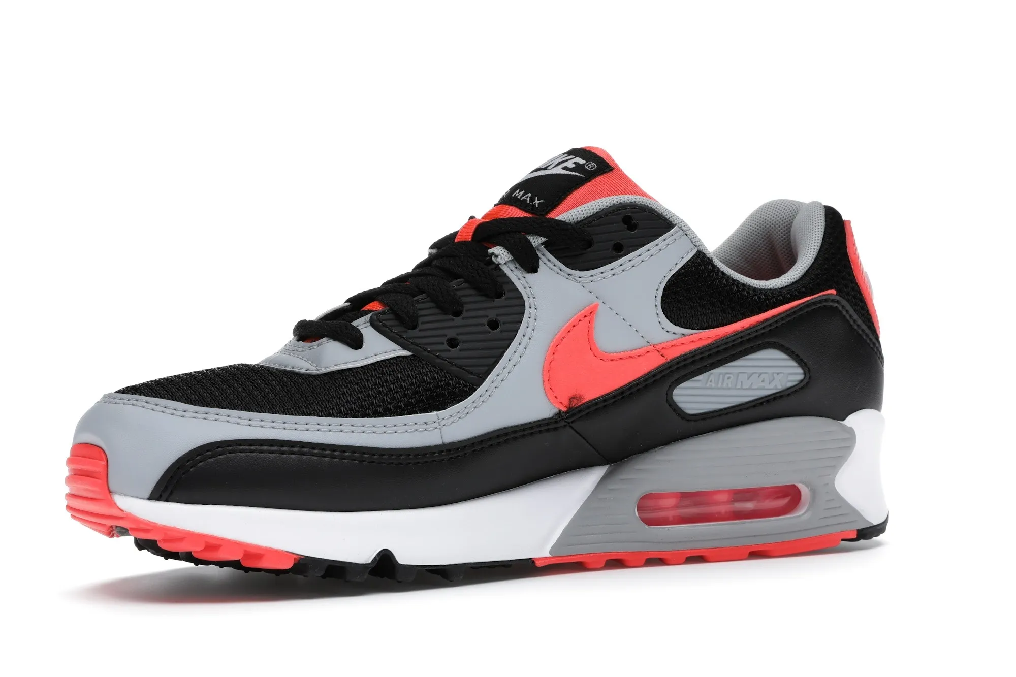 Фото № 4 с приближением к товару «‎Nike Air Max 90 Black Radiant Red Wolf Grey»