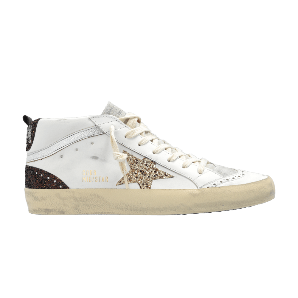 Golden Goose Women's Mid Star White Ice Gold Brown