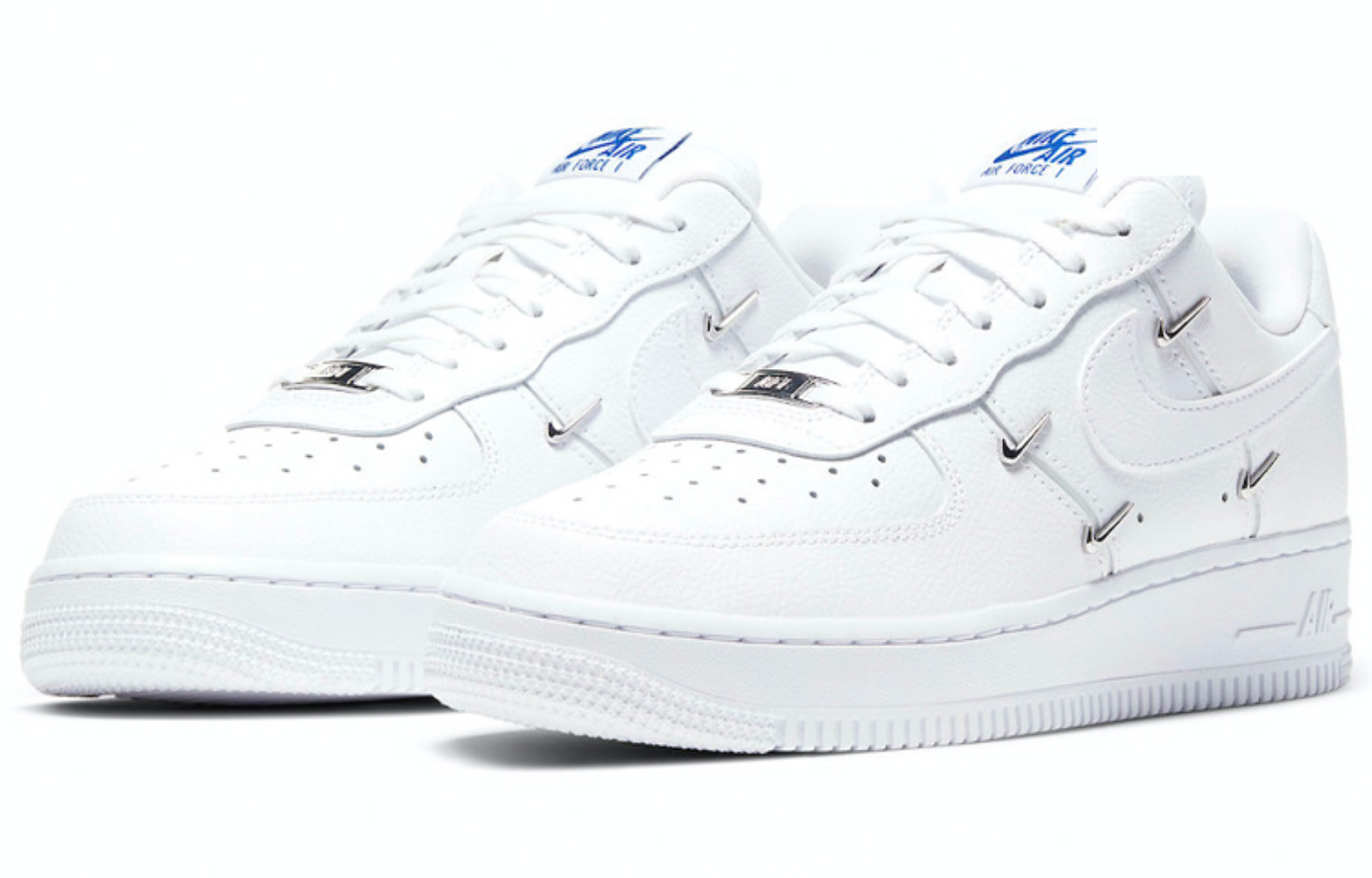 Фото № 3 с приближением к товару «‎Kim HyunANike Air Force 1 '07 LX "Chrome Luxe" Wmns WhiteBlue»