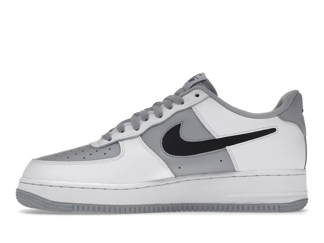 Фото № 3 с приближением к товару «‎Nike Air Force 1 Low Cut-Out White Grey Black Swoosh»