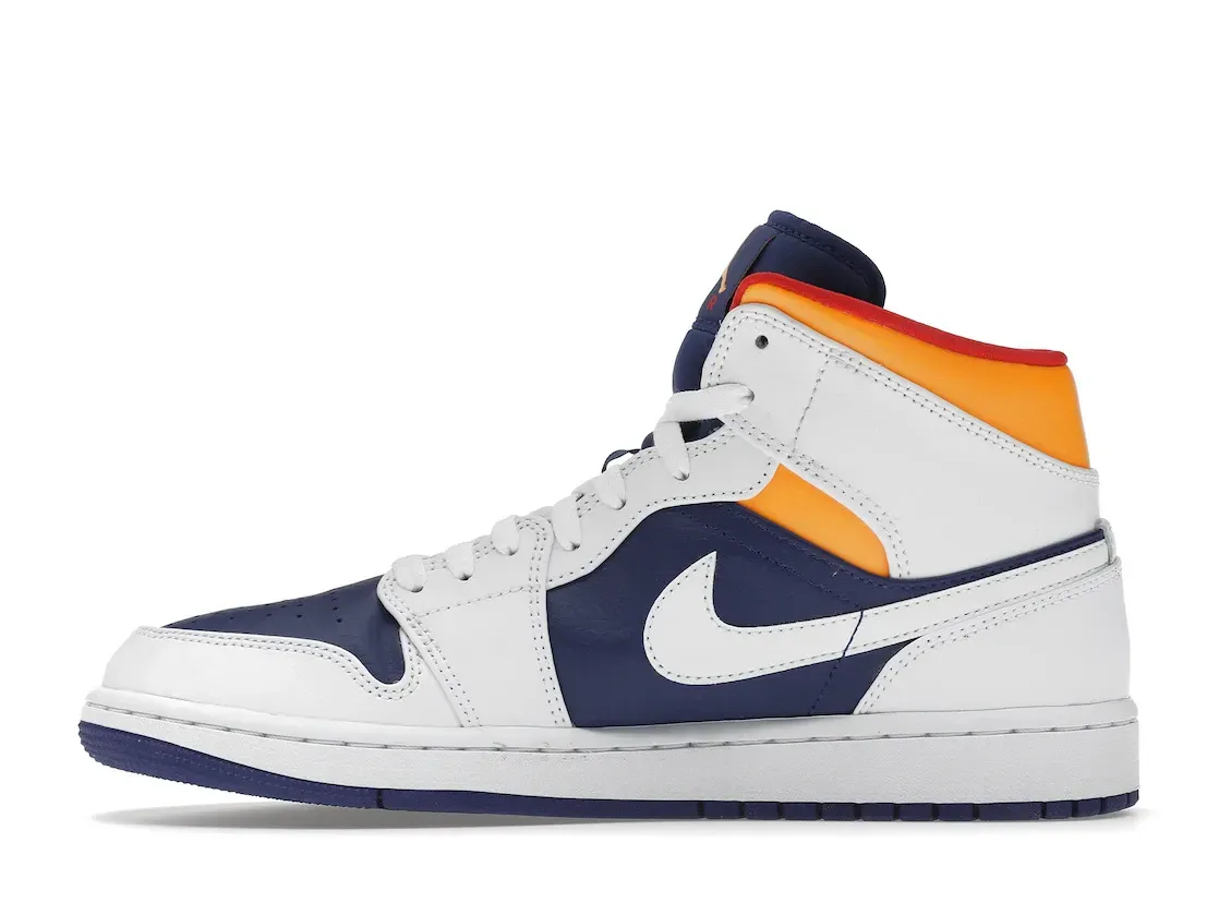 Фото № 3 с приближением к товару «‎Jordan 1 Mid Royal Blue Laser Orange»