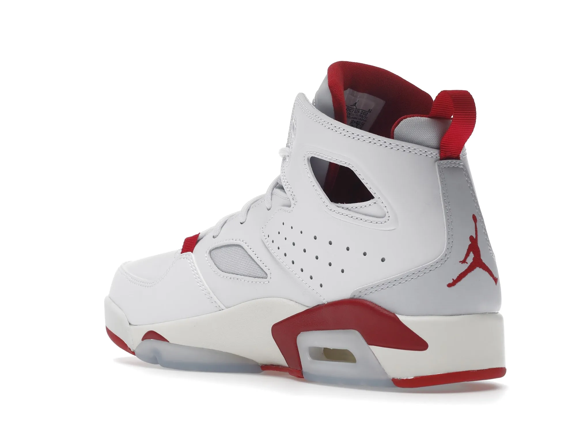 Фото № 6 с приближением к товару «‎Jordan Flight Club 91 White Pure Platinum Sail Mystic Hibiscus»