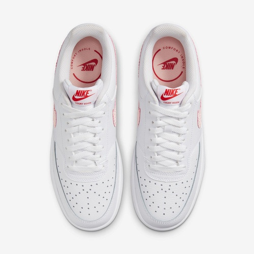Фото № 5 с приближением к товару «‎Nike Wmns Court Vision "Valentine's Day" Low-Top Sneakers WhitePink»