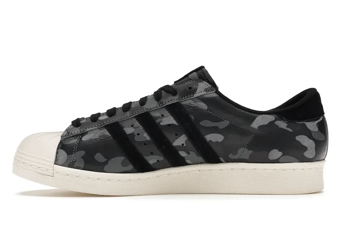 Фото № 3 с приближением к товару «‎adidas Superstar 80s Undefeated Bape Black Camo»