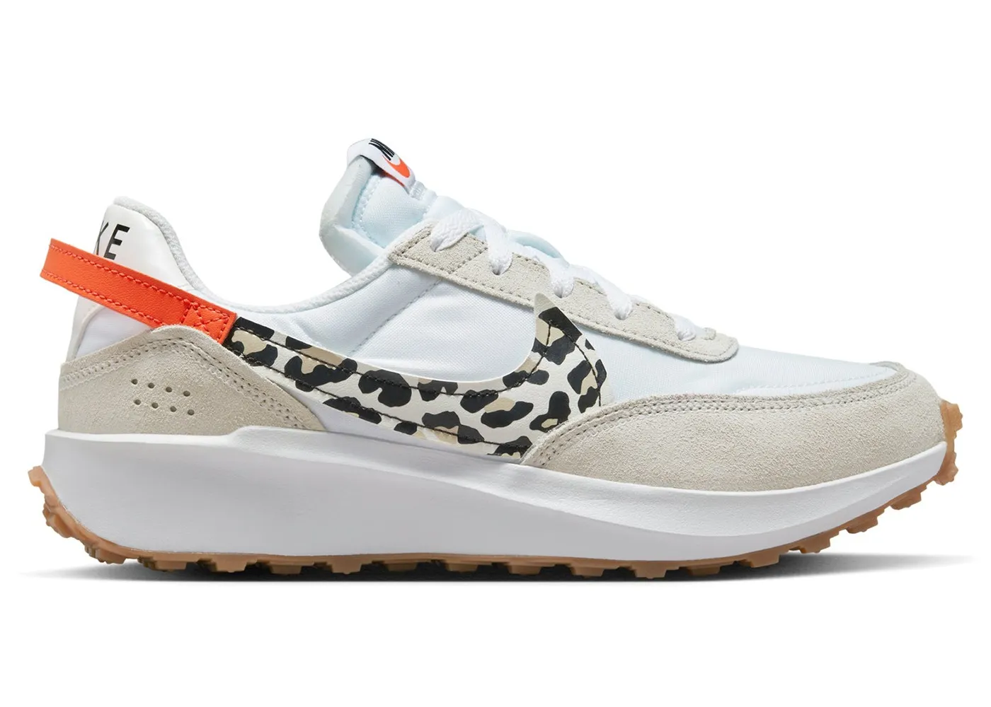 Фото № 1 с приближением к товару «‎Nike Waffle Debut White Team Orange Leopard »