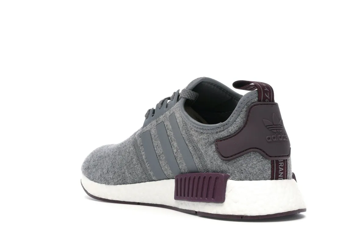 Фото № 5 с приближением к товару «‎adidas NMD R1 Wool Grey Four Maroon»
