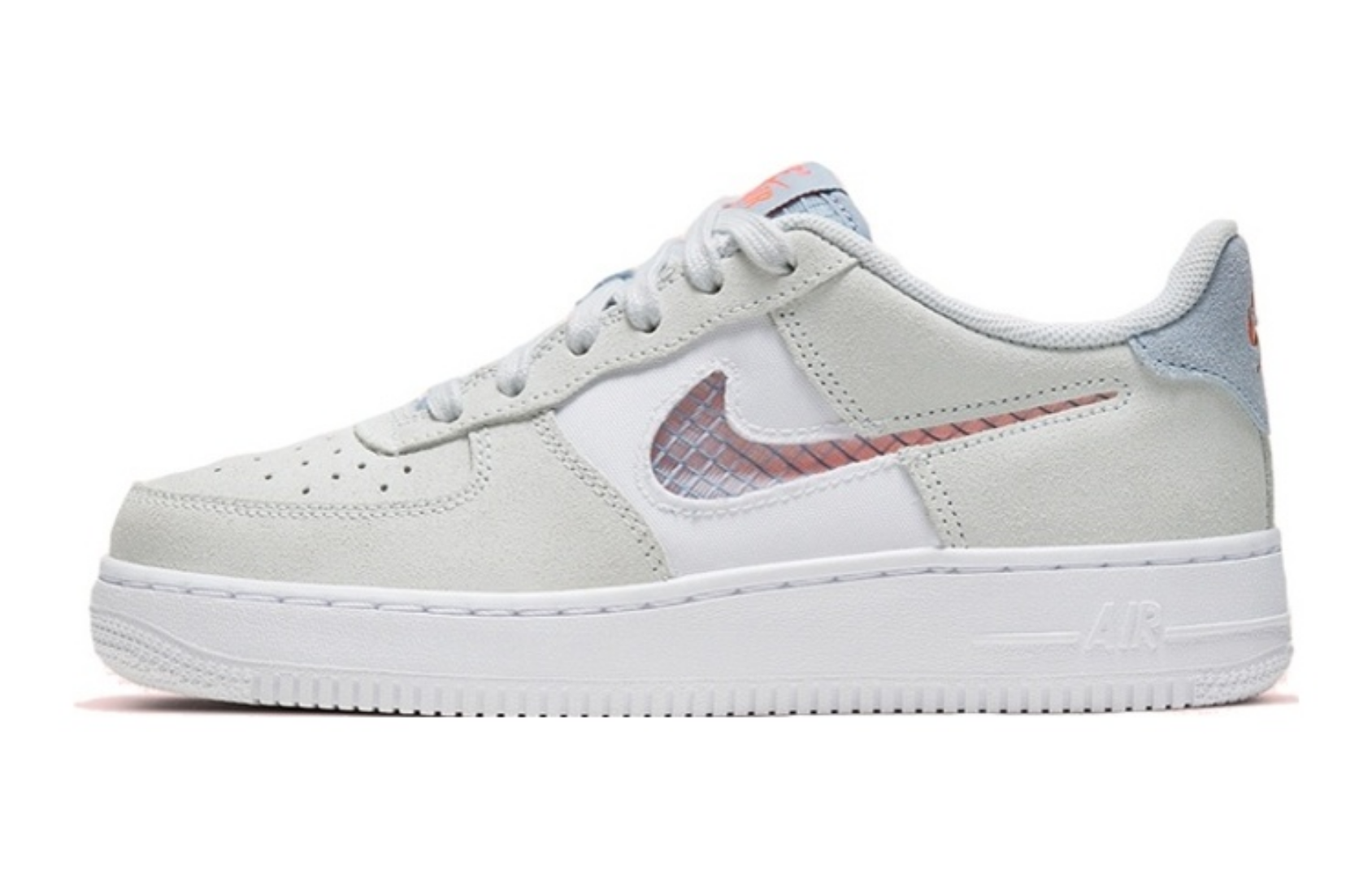 Фото № 1 с приближением к товару «‎Nike Air Force 1 Low Gs 'Transparent White Swoosh'»