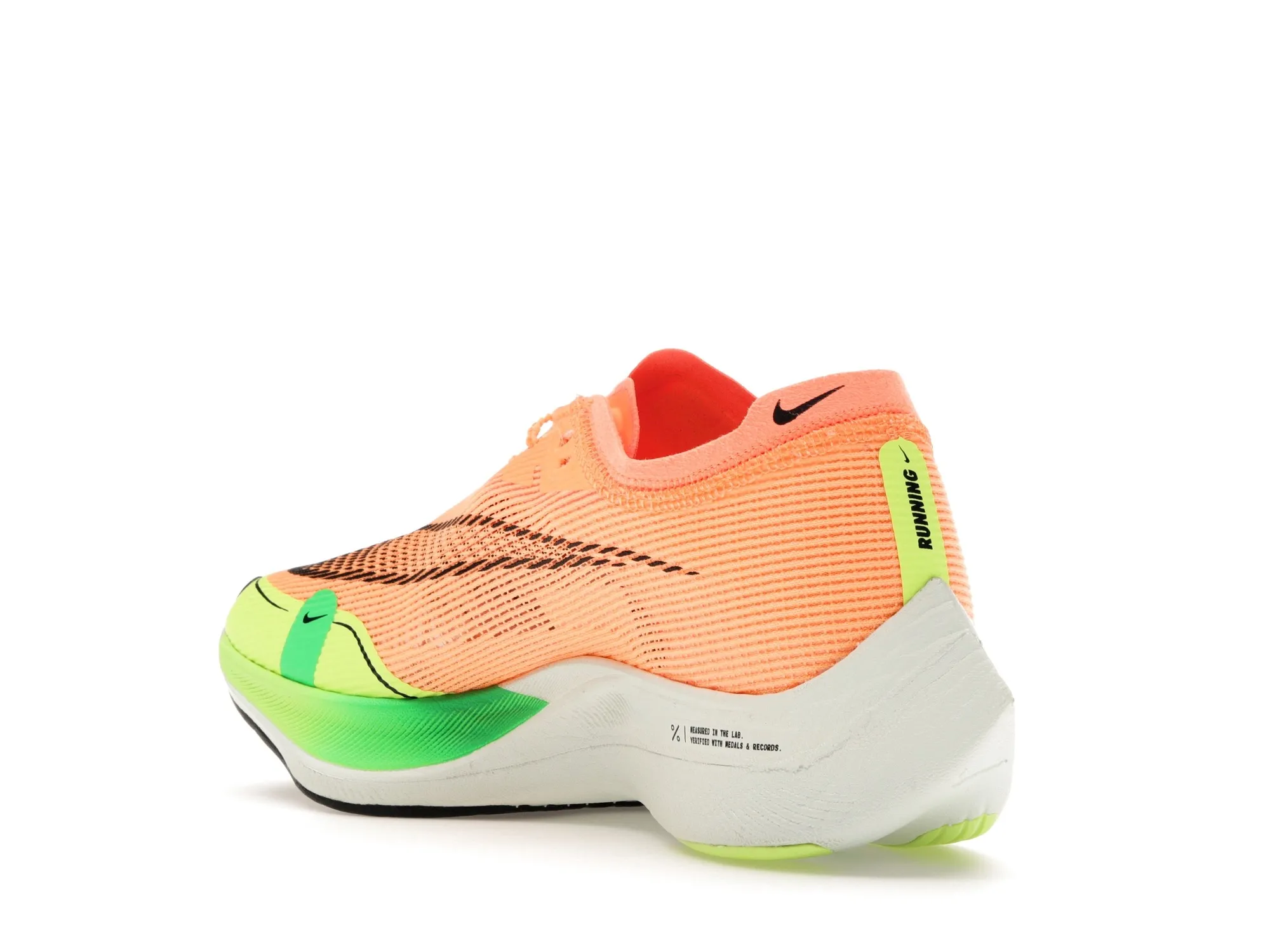 Фото № 6 с приближением к товару «‎Nike ZoomX Vaporfly Next% 2 Peach Cream Green Shock »