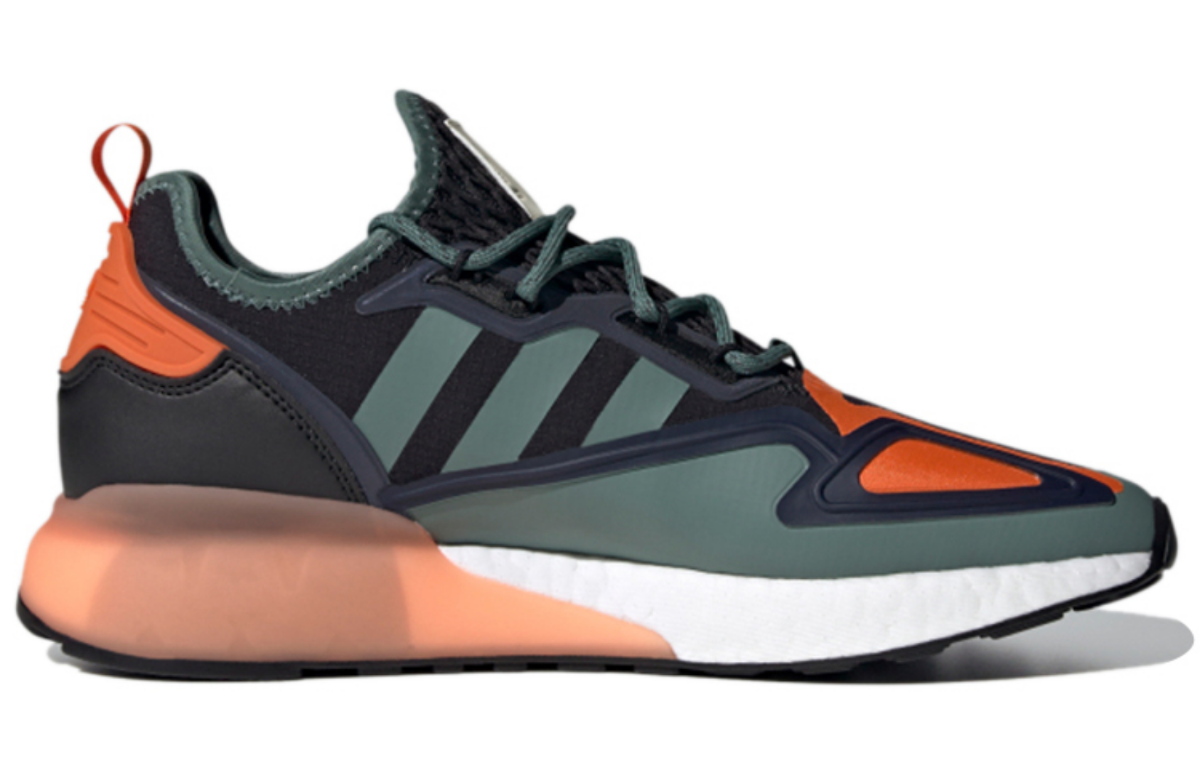 Фото № 2 с приближением к товару «‎adidas originals ZX 2K Boost BlackGreen»