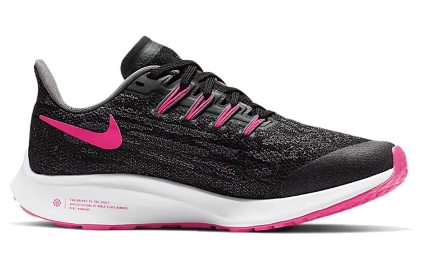 Фото № 2 с приближением к товару «‎Nike Air Zoom Pegasus 36 GS 'Black Hyper Pink'»