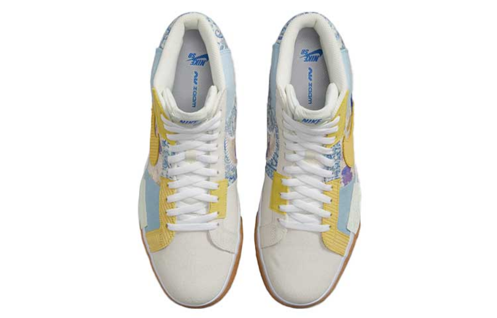 Фото № 4 с приближением к товару «‎Nike SB Zoom Blazer Mid Premium "Paisley" Skate Shoes Light-Blue»