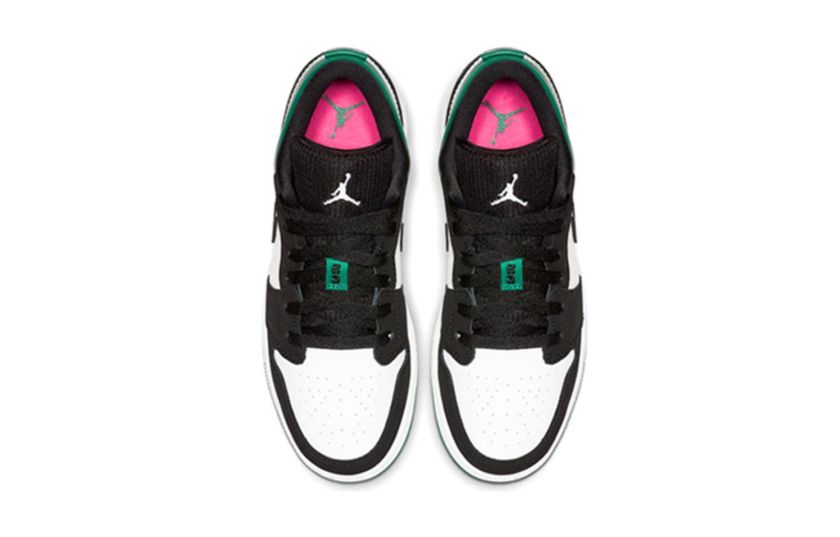 Фото № 3 с приближением к товару «‎Nike Air Jordan 1 Low (GS) WhiteBlack-mysticGreen-HyperPink»