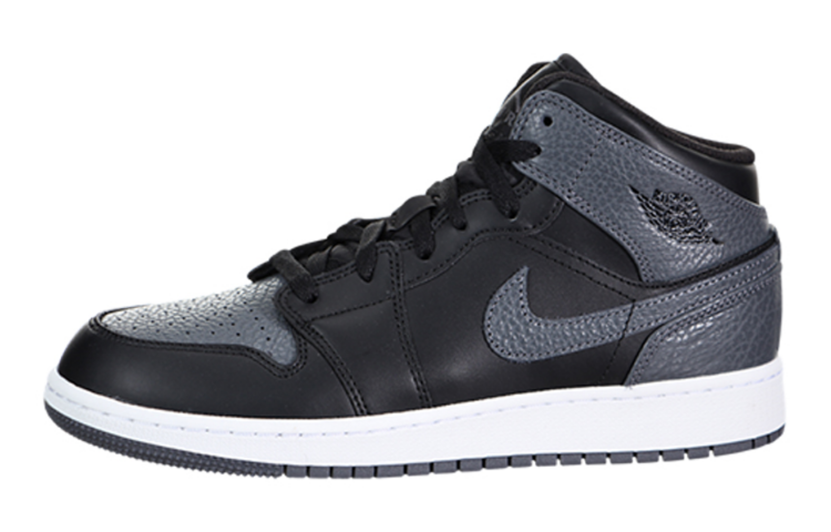 Фото № 1 с приближением к товару «‎Jordan 1 Mid Black Dark Grey (GS) BlackDark Grey»