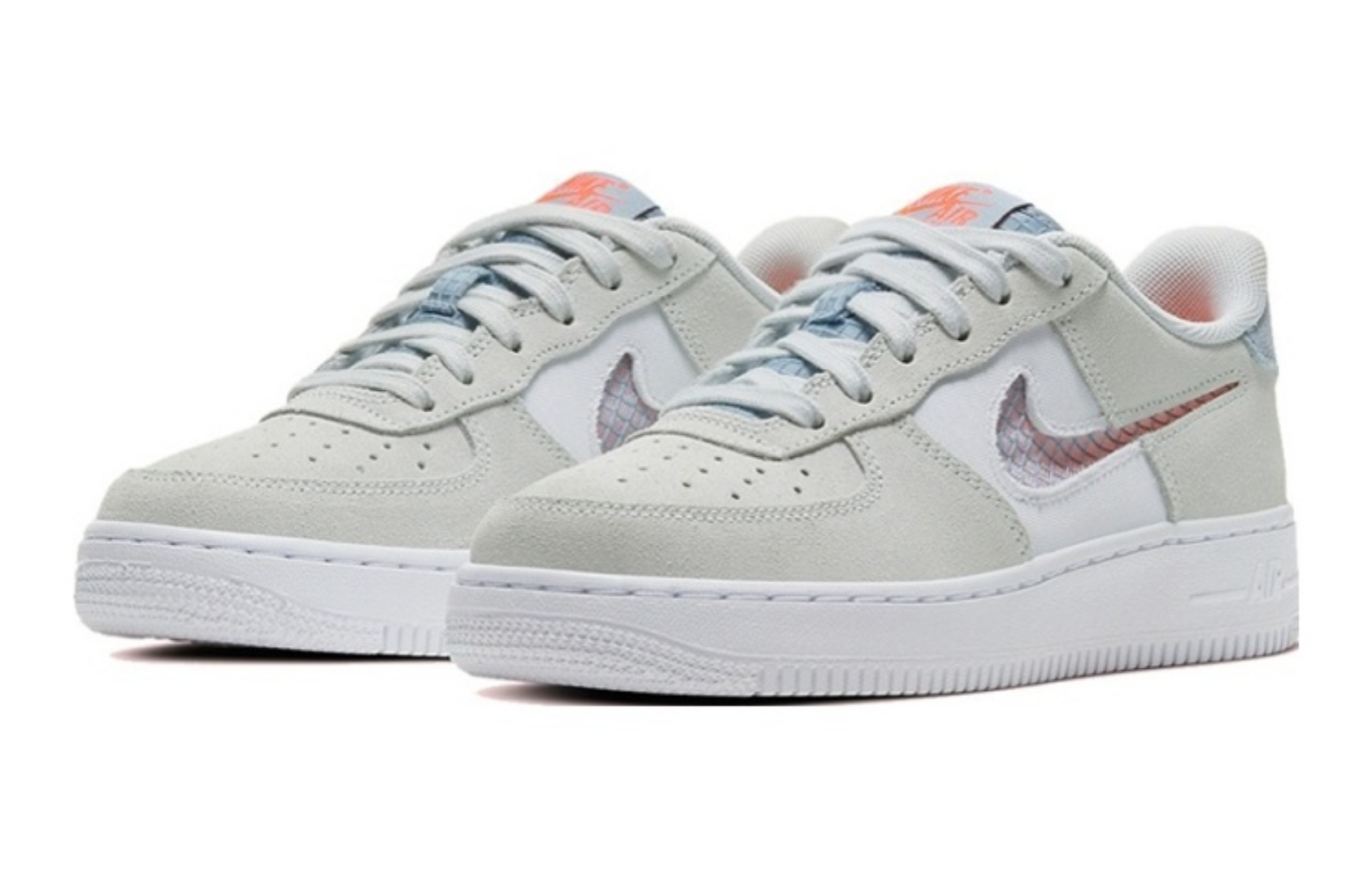 Фото № 2 с приближением к товару «‎Nike Air Force 1 Low Gs 'Transparent White Swoosh'»