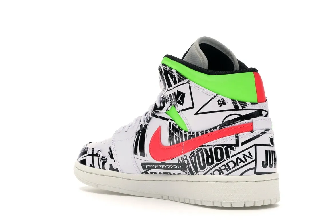 Фото № 6 с приближением к товару «‎Jordan 1 Mid All Over Logos»