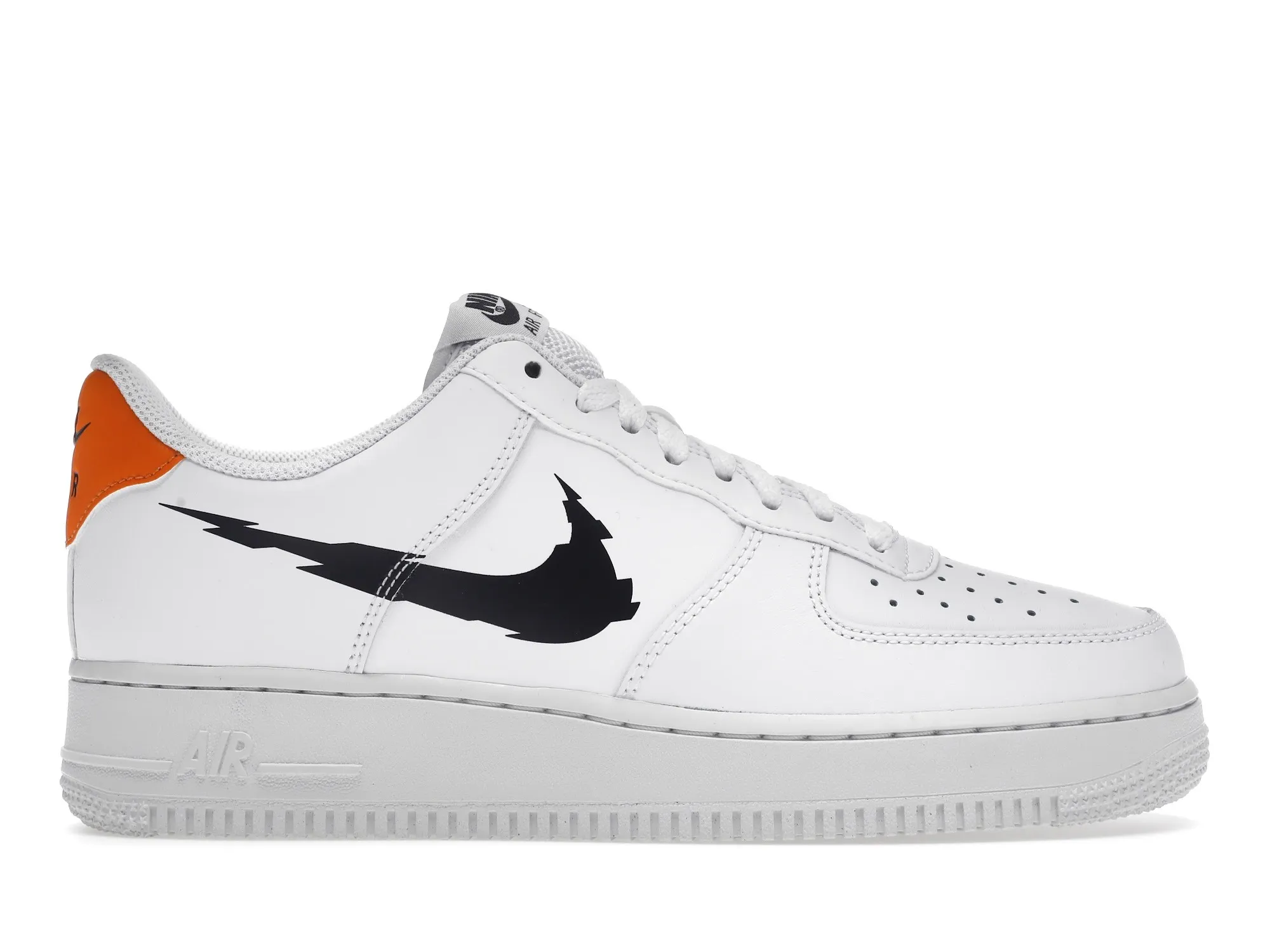 Фото № 1 с приближением к товару «‎Nike Air Force 1 Low 07 Glitch Swoosh White Orange»