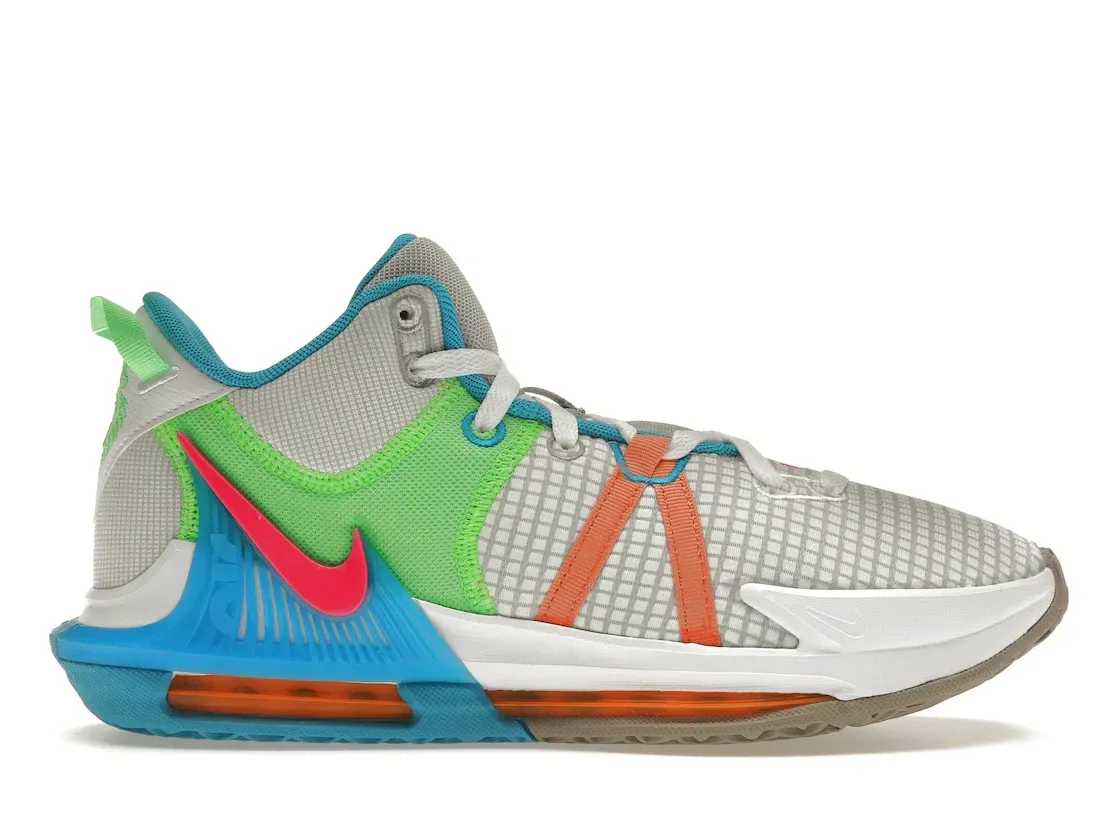 Фото № 1 с приближением к товару «‎Nike LeBron Witness 7 Grey Fog Multi-Color»