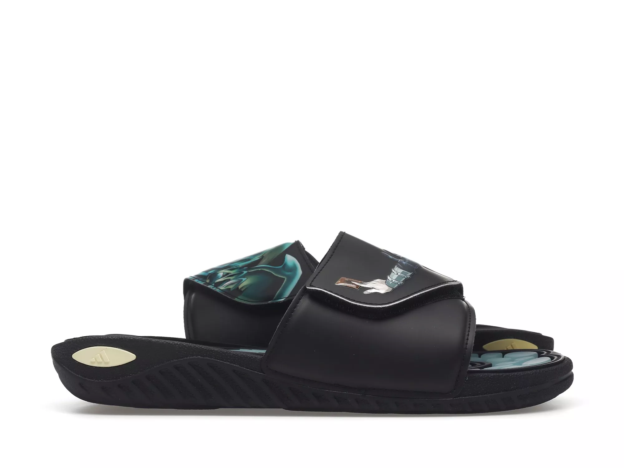 Фото № 1 с приближением к товару «‎adidas Reptossage Hook-And-Loop Slides Yu-Gi-Oh! Blue Eyes White Dragon»