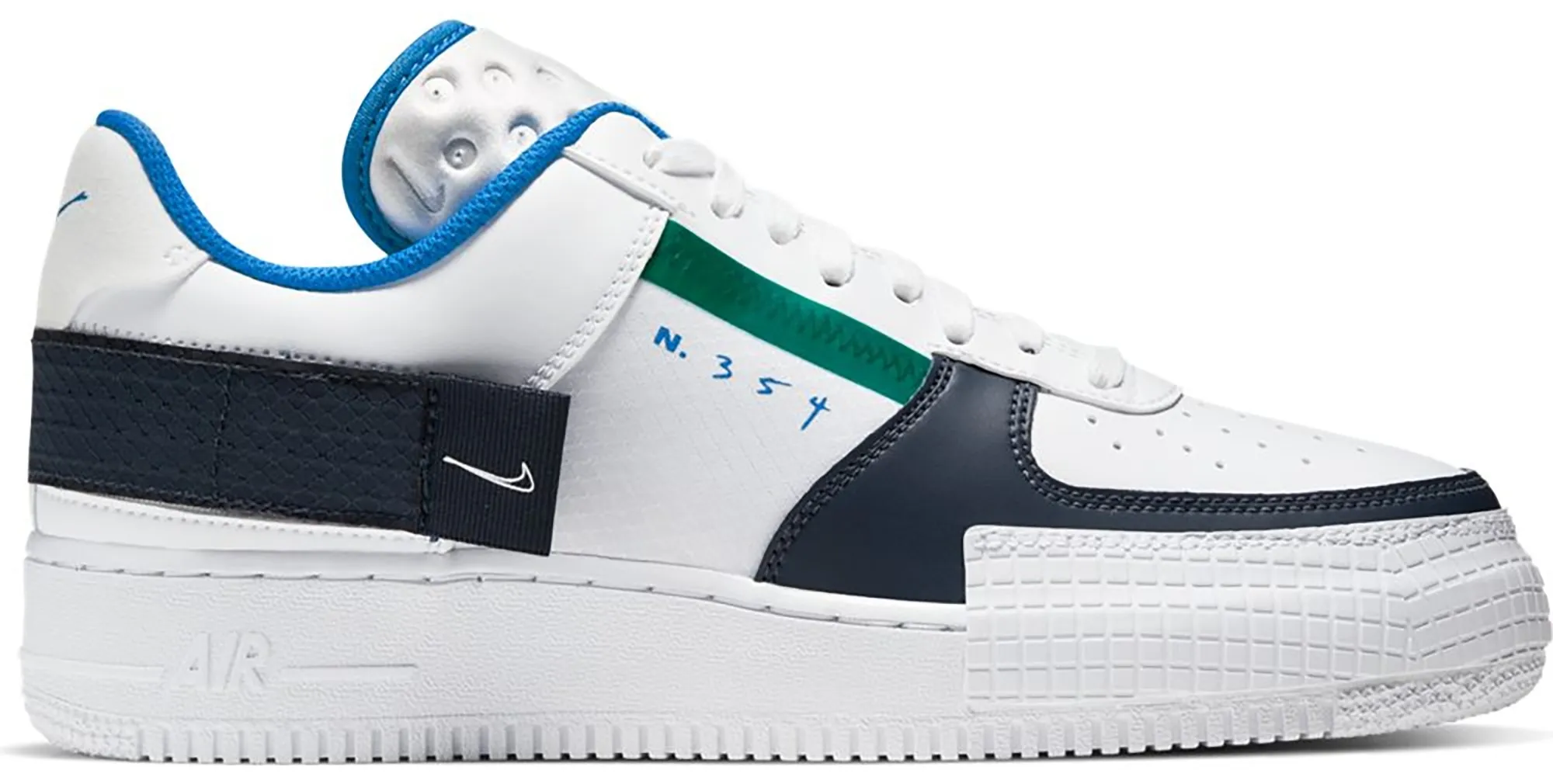 Фото № 1 с приближением к товару «‎Nike Air Force 1 Type White Obsidian»