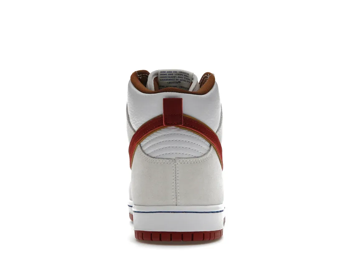 Фото № 4 с приближением к товару «‎Nike SB Dunk High Sail Bright Crimson»