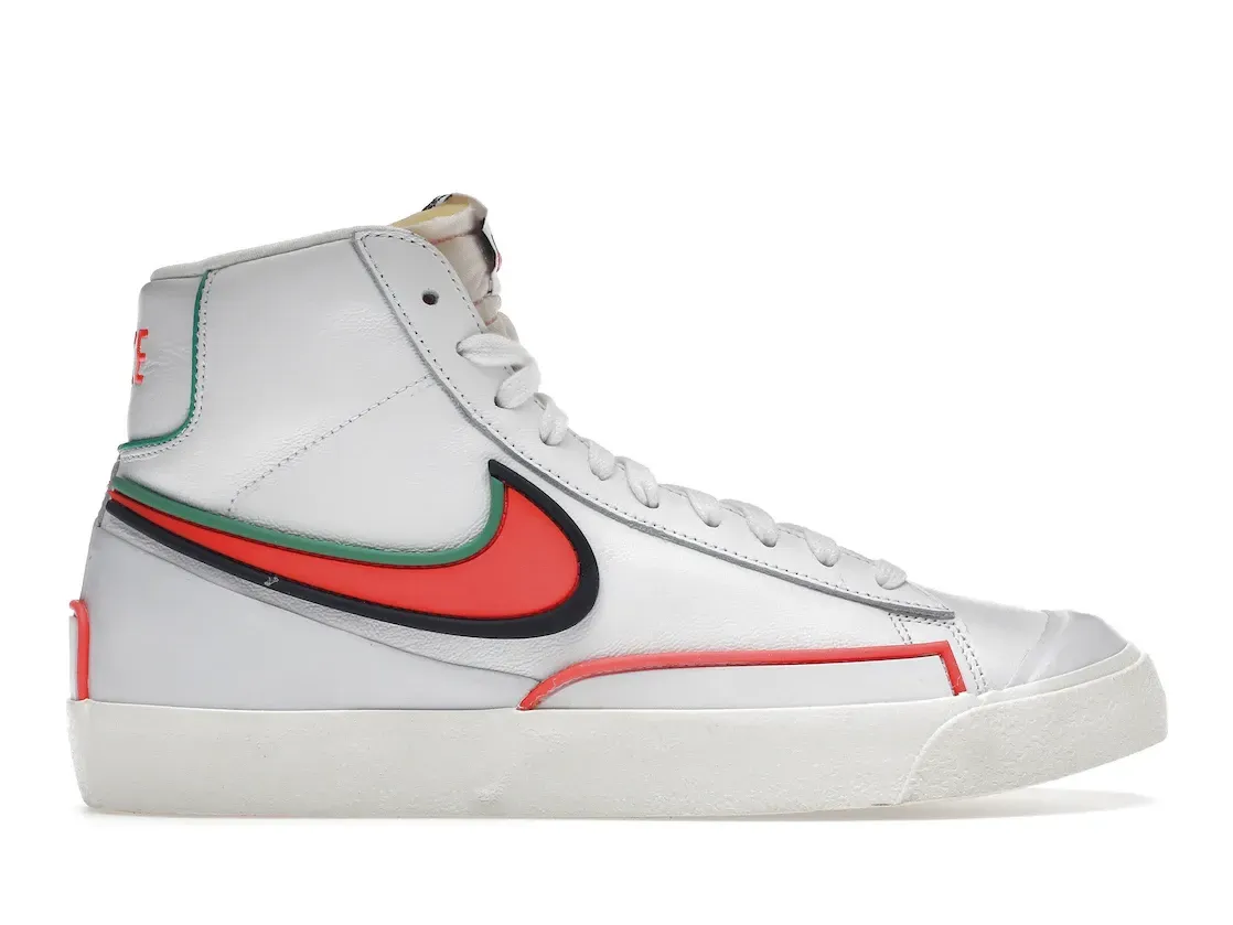 Фото № 1 с приближением к товару «‎Nike Blazer Mid Infinite White Bright Crimson»