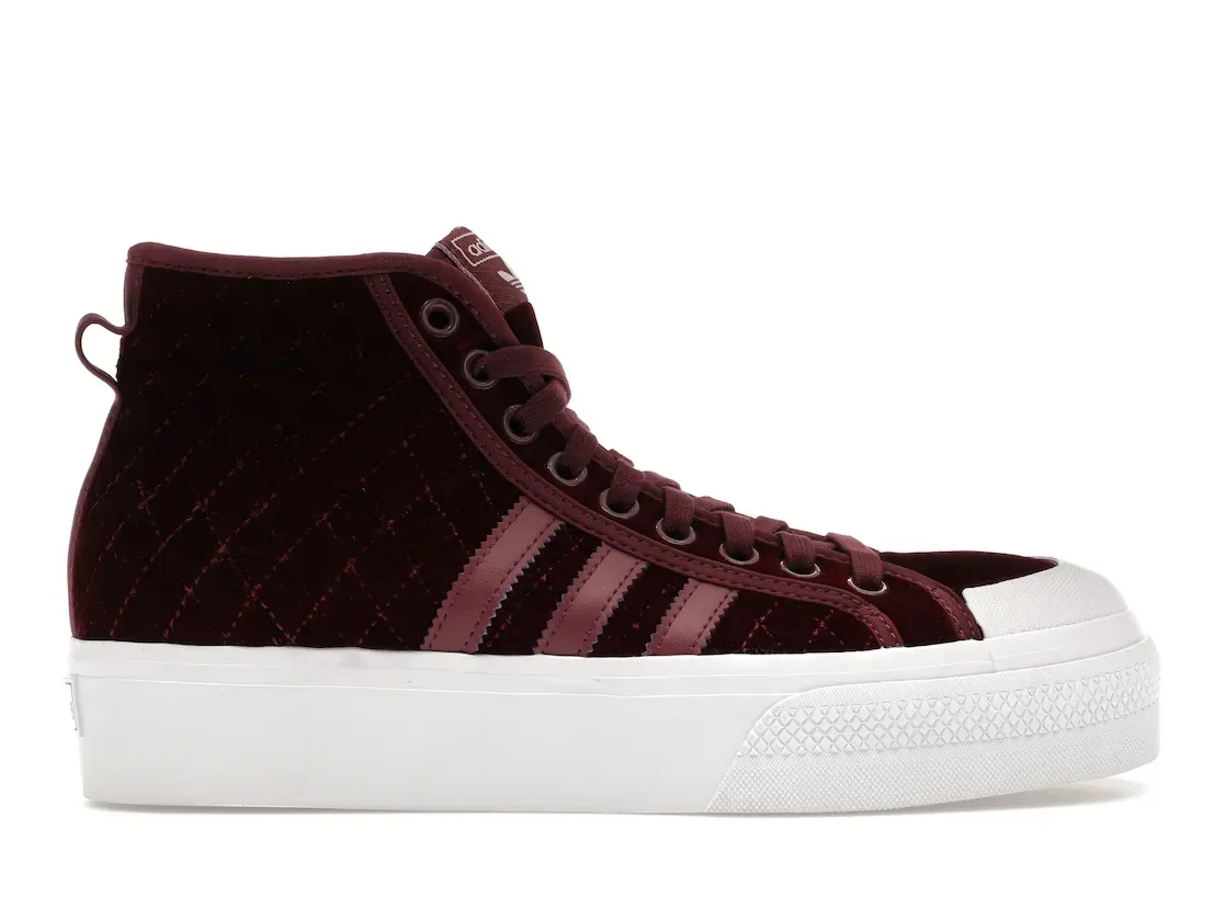 Фото № 1 с приближением к товару «‎adidas Nizza Platform Mid Victory Crimson Velour »