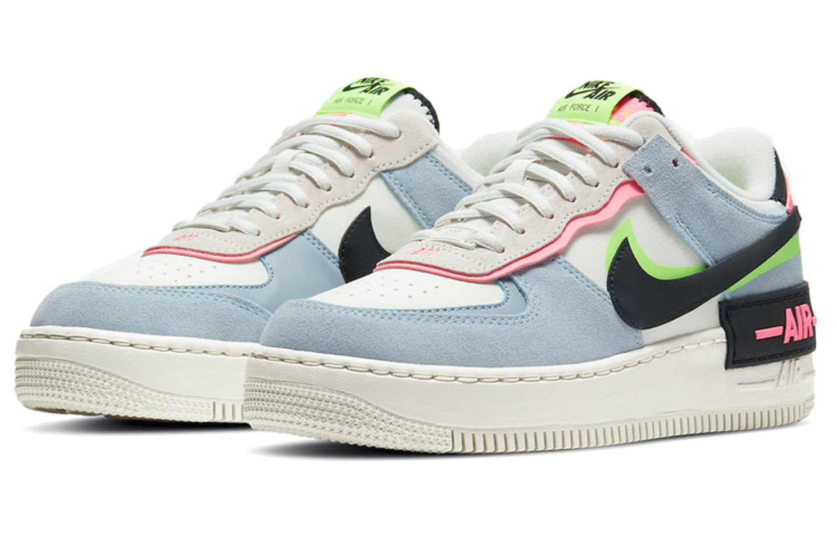 Фото № 3 с приближением к товару «‎Women Nike Air Force 1Shadow "Sunset Pulse" Blue Macaroni»
