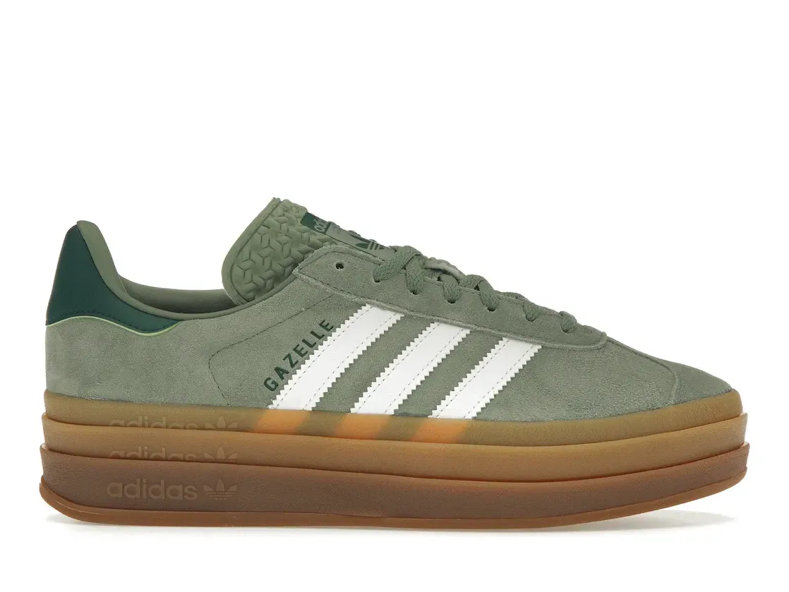 Фото № 1 с приближением к товару «‎adidas Gazelle Bold Silver Green Gum (Womens)»