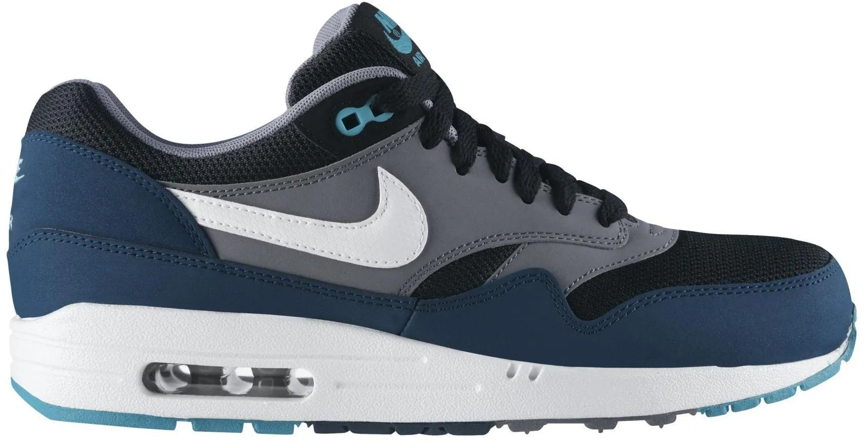 Фото № 1 с приближением к товару «‎Nike Air Max 1 Black Mid Turquoise»