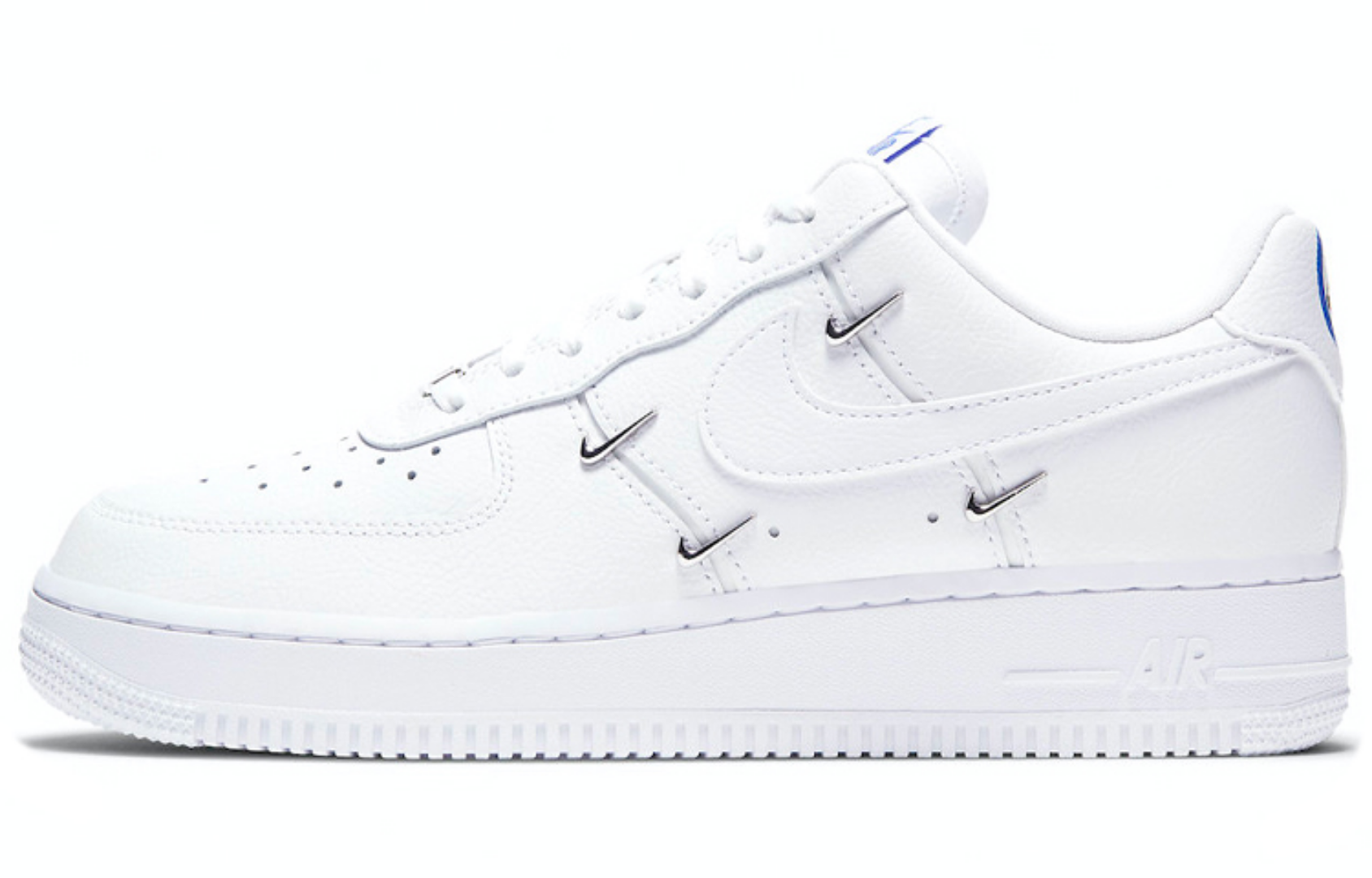 Фото № 1 с приближением к товару «‎Kim HyunANike Air Force 1 '07 LX "Chrome Luxe" Wmns WhiteBlue»