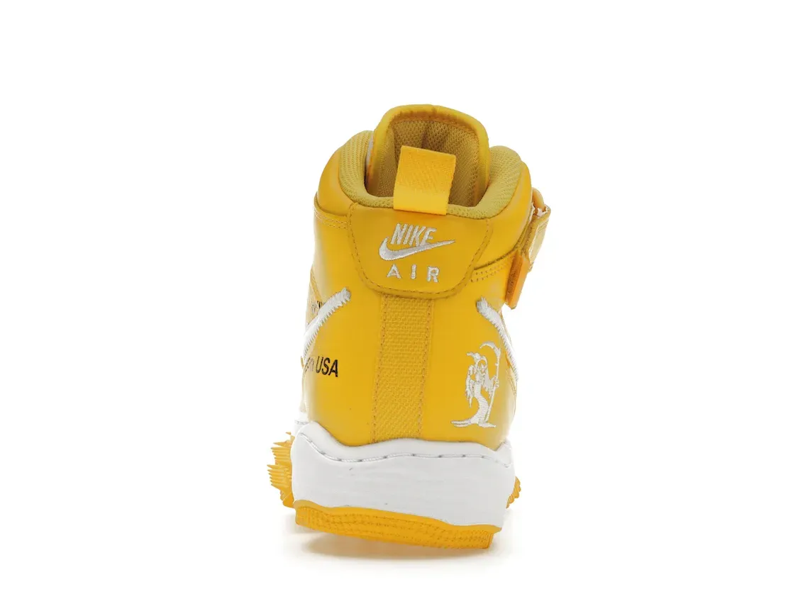 Фото № 4 с приближением к товару «‎Nike Air Force 1 Mid SP Off-White Varsity Maize»