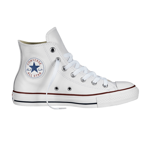 Фото № 1 с приближением к товару «‎Converse Chuck Taylor All Star Leather Hi White»