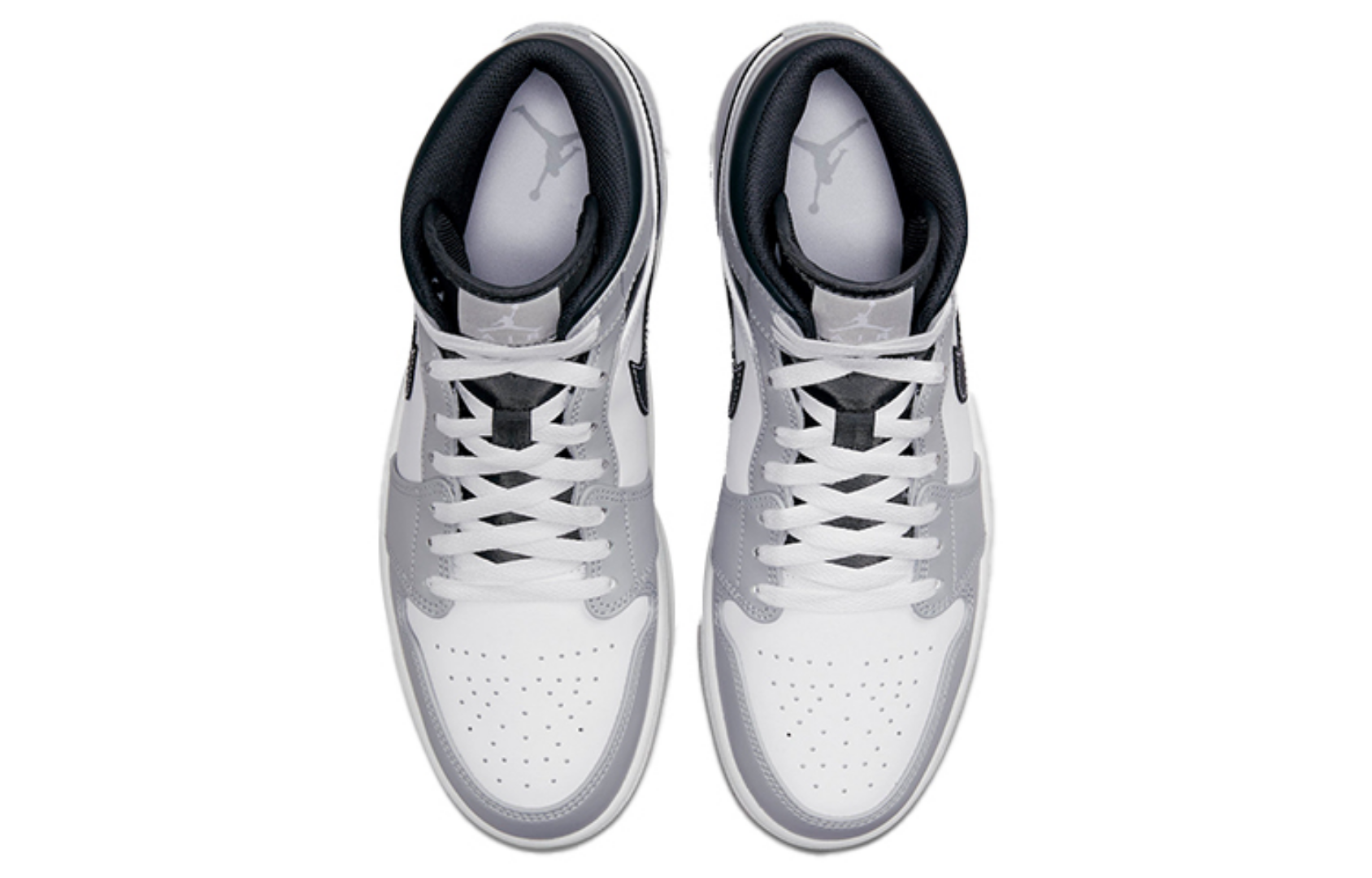 Фото № 4 с приближением к товару «‎Air Jordan 1 Mid "Light Smoke Grey" Basketball Shoes GreyWhiteBlack»