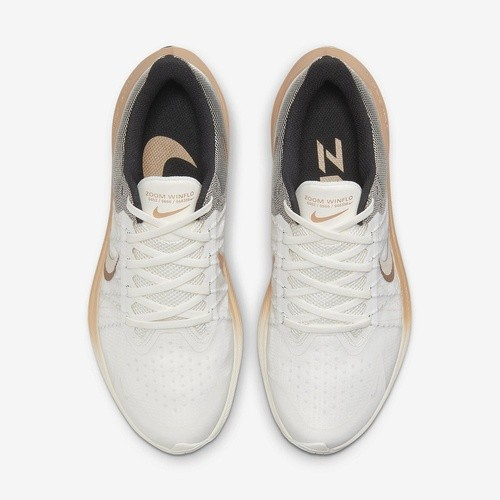 Фото № 4 с приближением к товару «‎Nike Wmns Zoom Winflo 8 Low-Top Running Shoes GrayWhiteGold»
