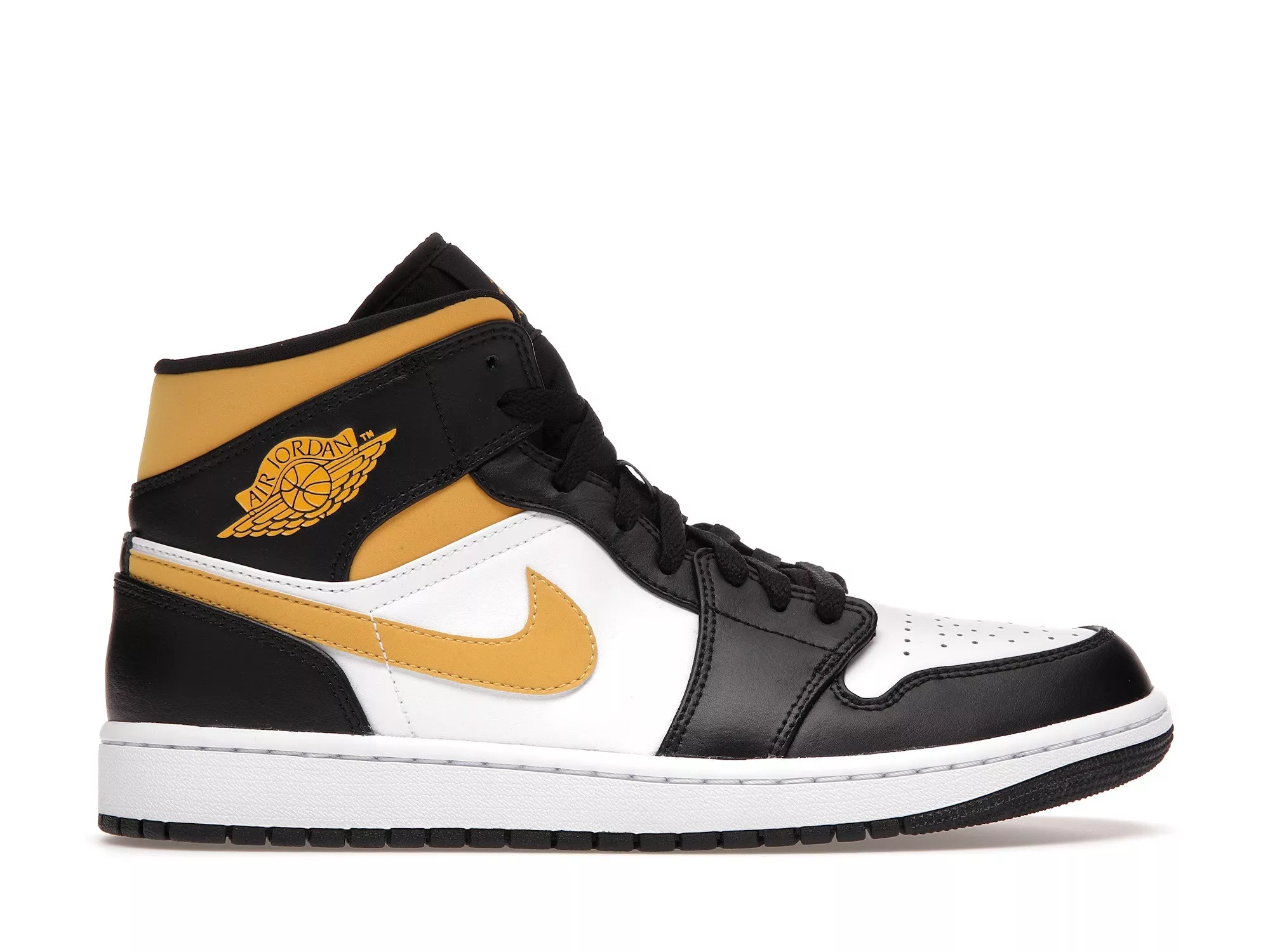 Фото № 1 с приближением к товару «‎Jordan 1 Mid White Pollen Black»