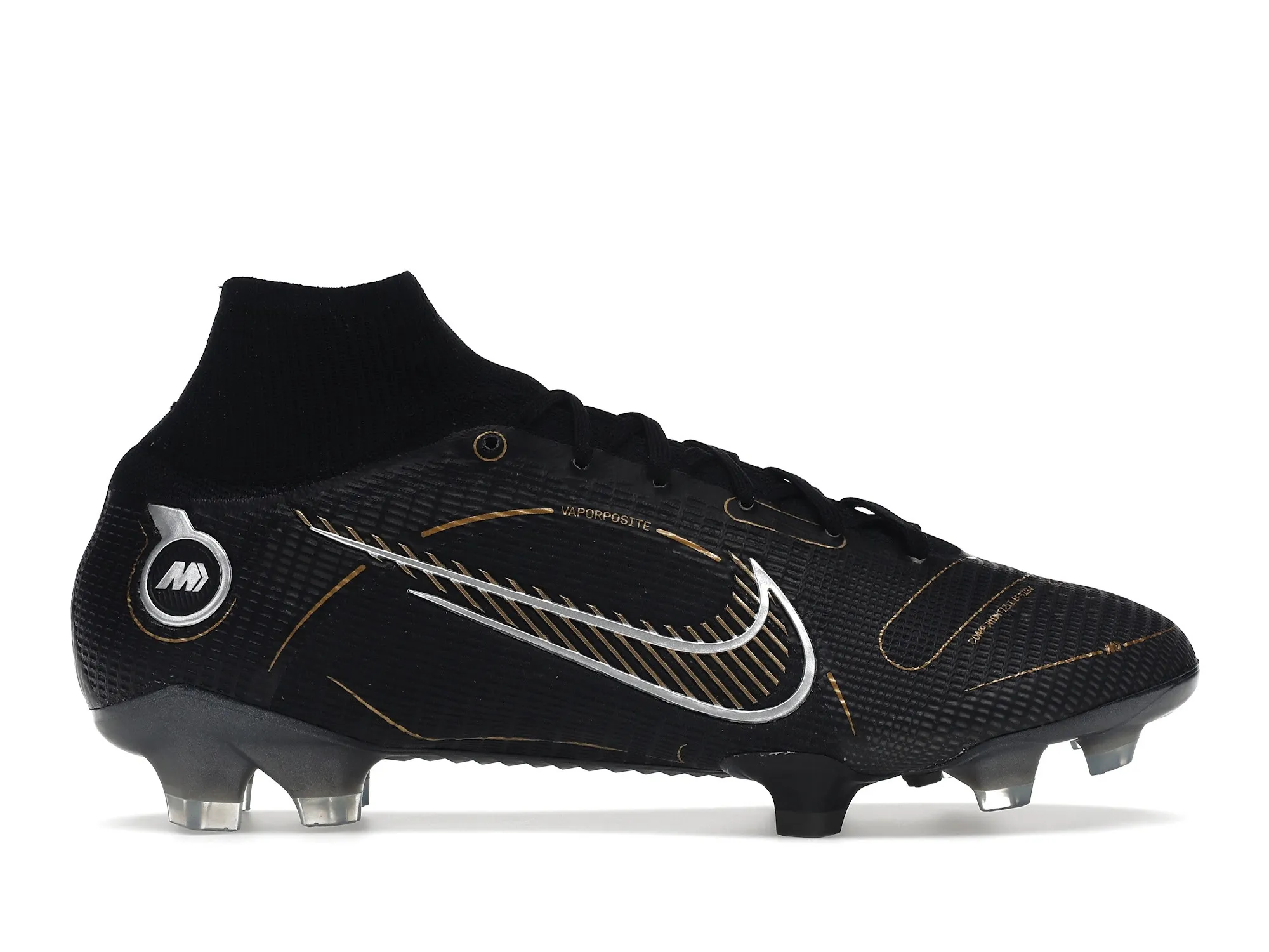 Фото № 1 с приближением к товару «‎Nike Mercurial Superfly 8 FG Black Metallic Silver Gold»