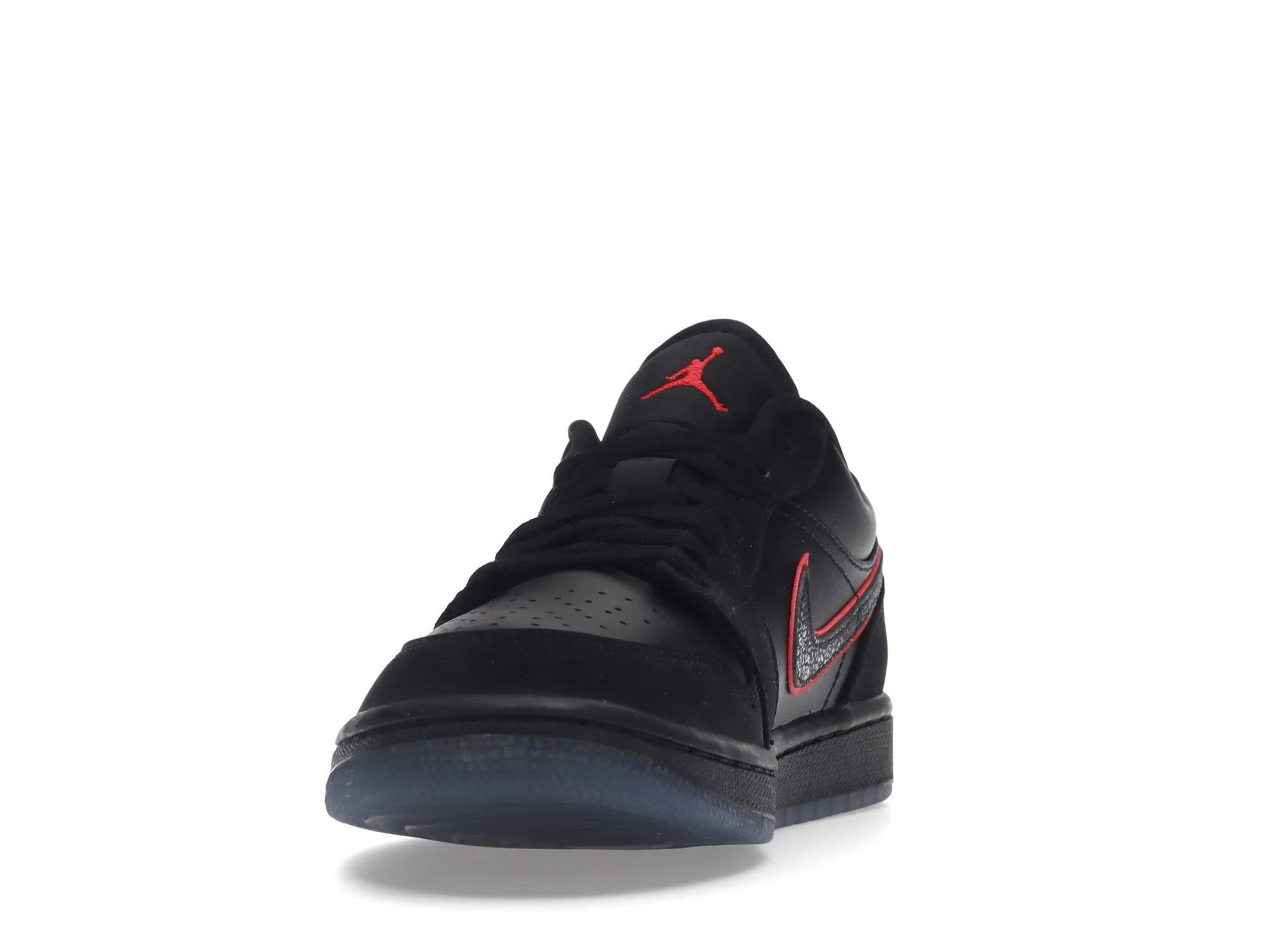 Фото № 2 с приближением к товару «‎Jordan 1 Low Black Red Orbit»