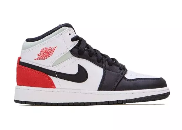 Фото № 1 с приближением к товару «‎Jordan 1 Mid SE White Black Red Spruce »