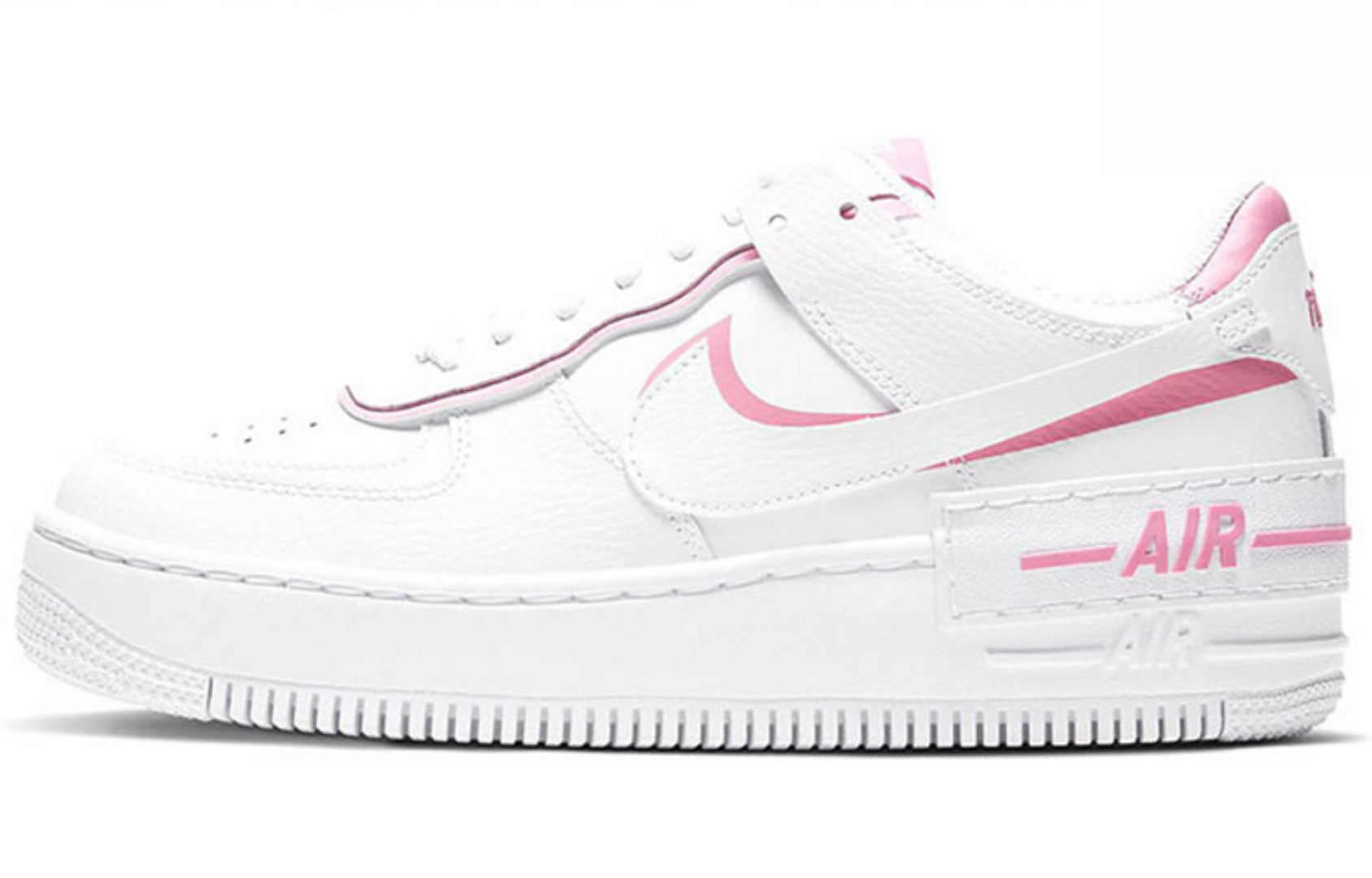Фото № 1 с приближением к товару «‎Nike Air Force 1 Shadow White Magic Flamingo (W)»