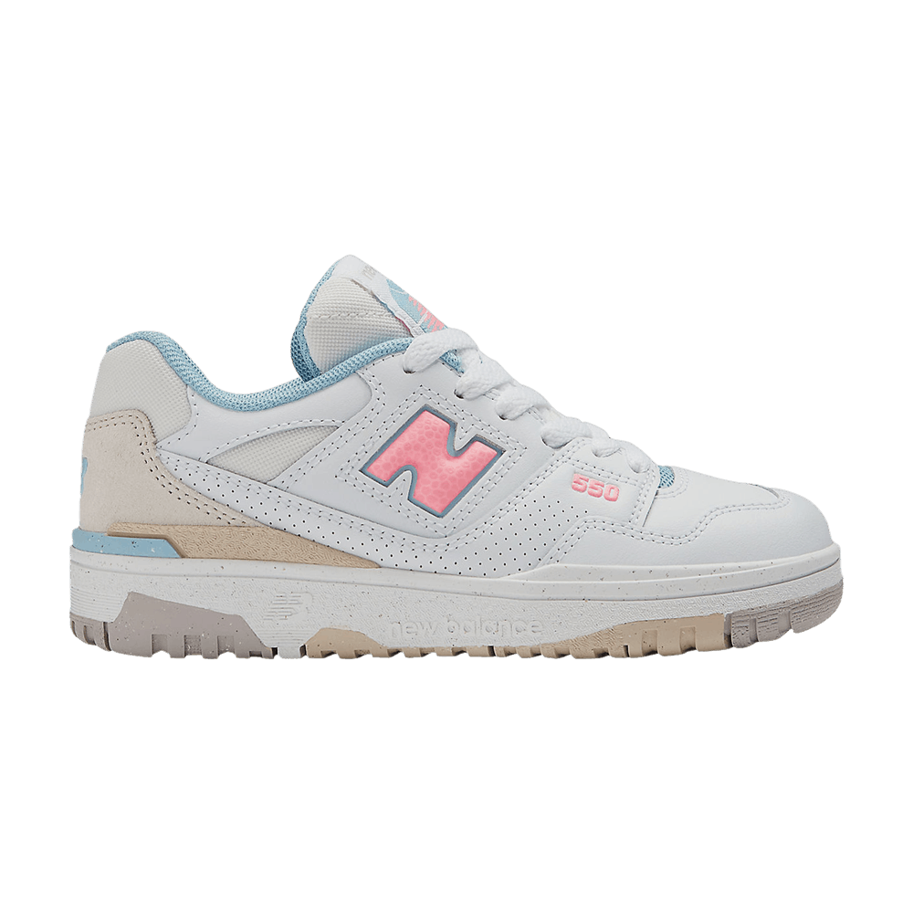 New Balance 550 Little Kid White Ultra Pink Blue